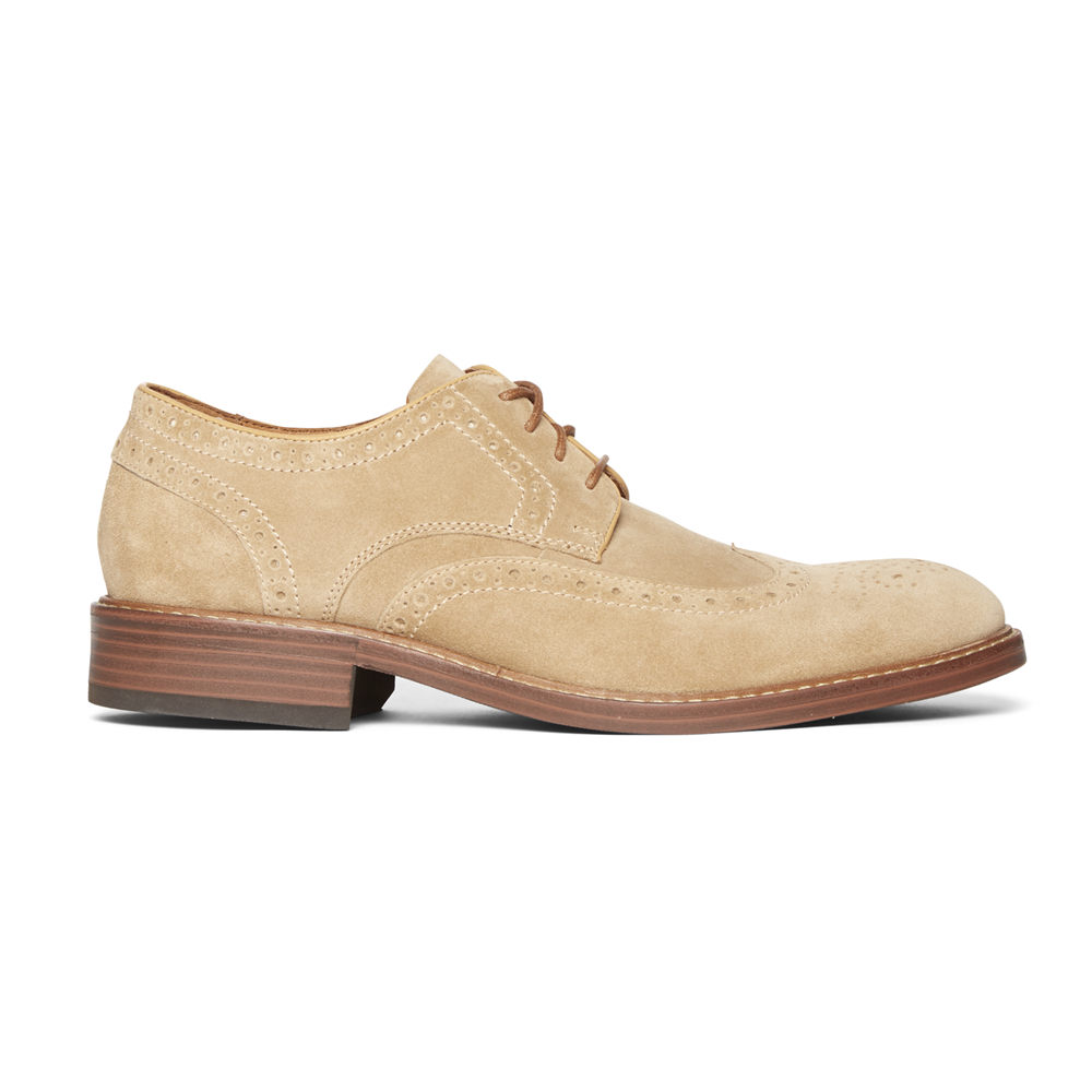 ロック ポート ウォーキング シューズ メンズ カーキ - Kenton Wingtip - PBL197526